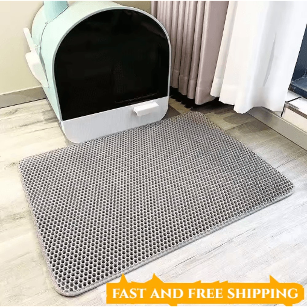 DoubleLayer Waterproof Cat Litter Mat Cat Litter Mat With NonSlip Design For Cleaner Floors 3