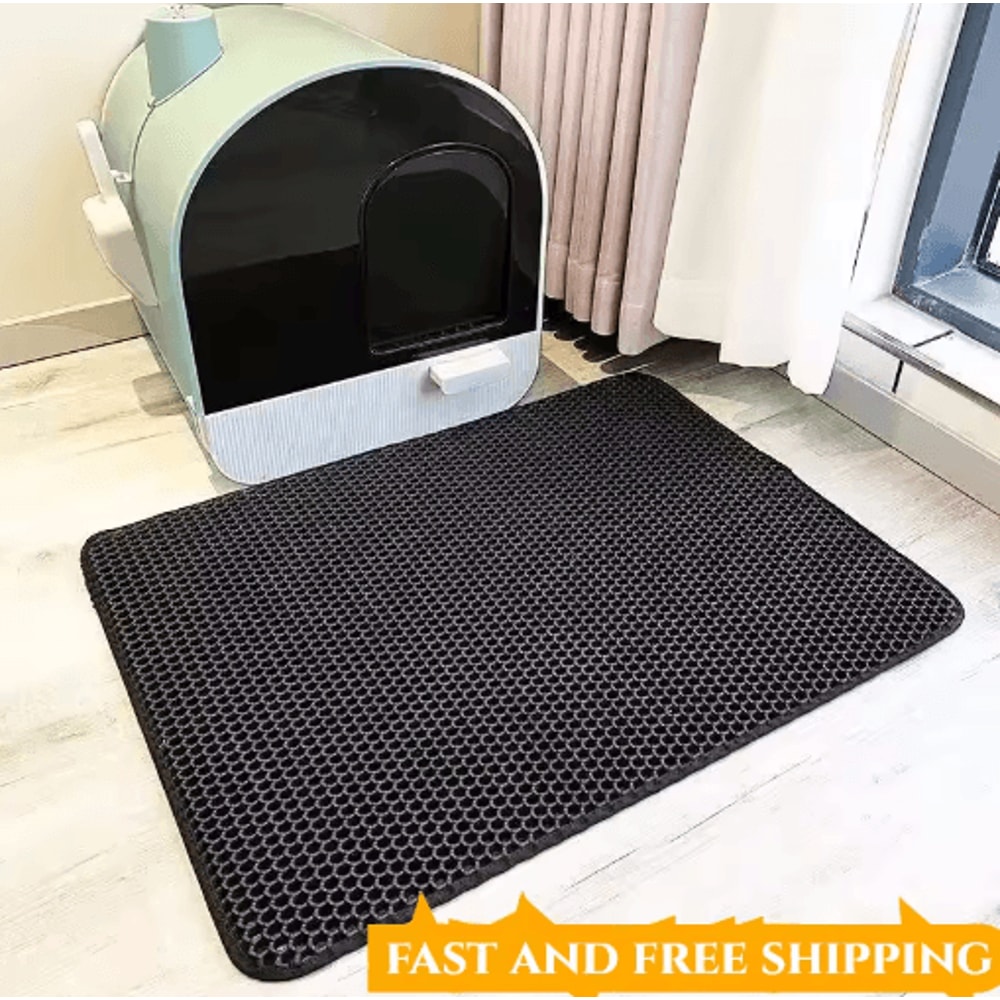 DoubleLayer Waterproof Cat Litter Mat Cat Litter Mat With NonSlip Design For Cleaner Floors 4