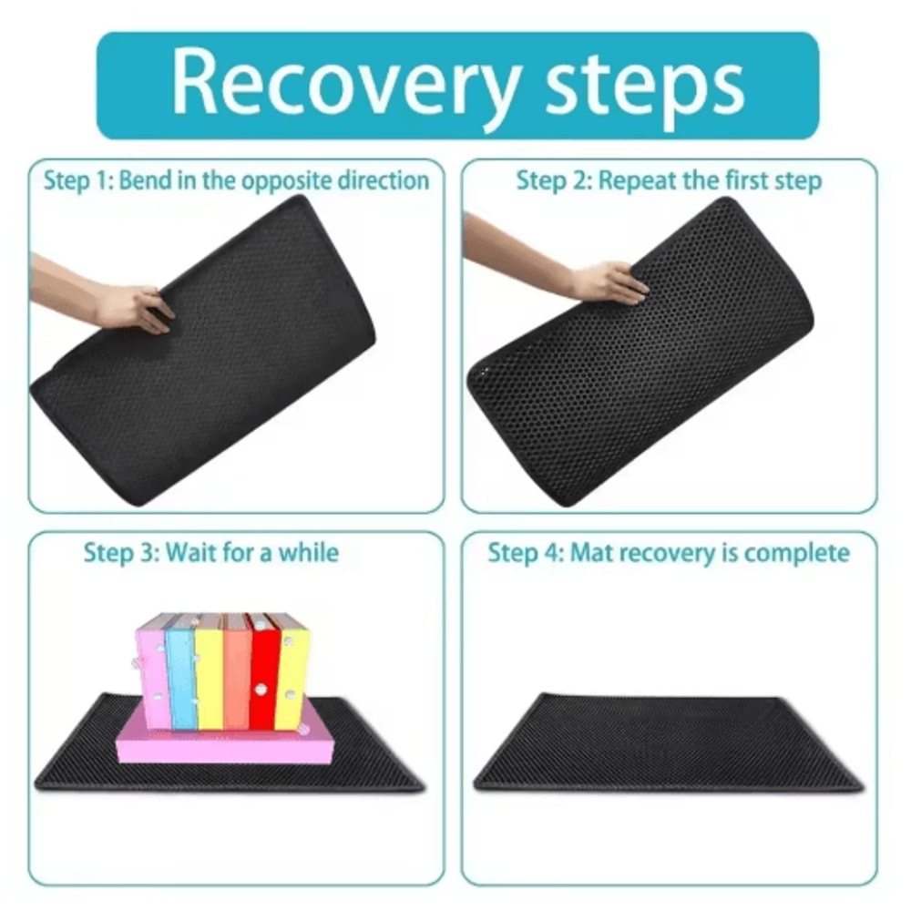DoubleLayer Waterproof Cat Litter Mat Cat Litter Mat With NonSlip Design For Cleaner Floors 5