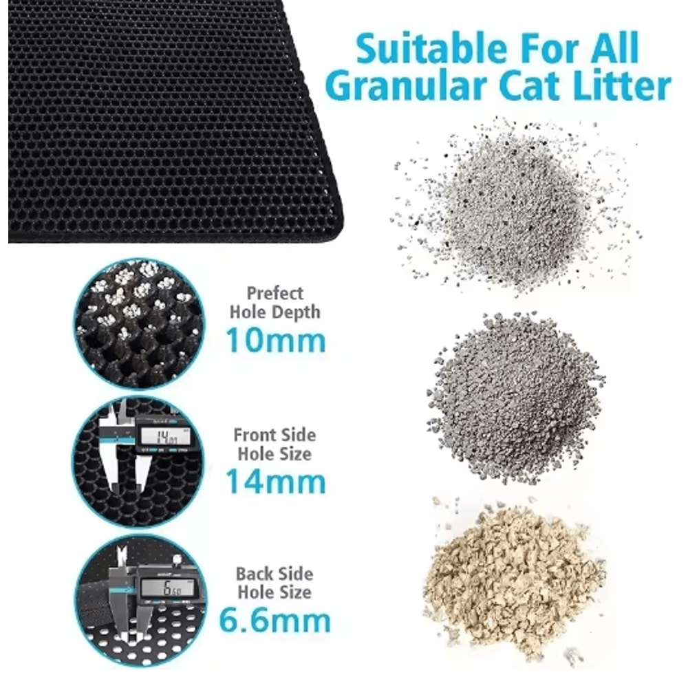 DoubleLayer Waterproof Cat Litter Mat Cat Litter Mat With NonSlip Design For Cleaner Floors 8