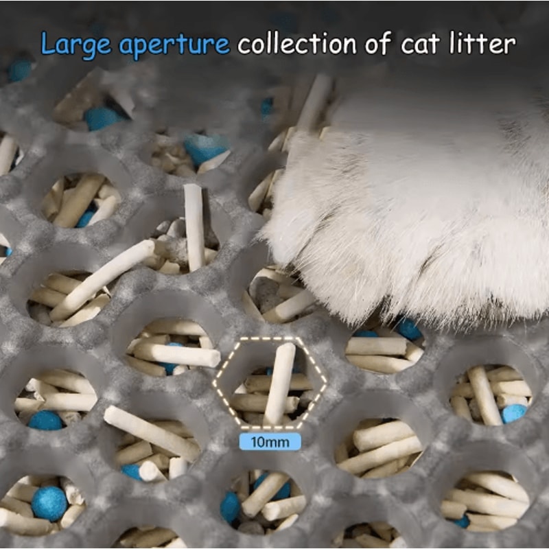 Large Honeycomb Cat Litter Mat Cat Litter Mat With DoubleLayer Waterproof Design For Cleaner Floors 5