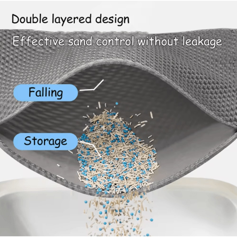 Large Honeycomb Cat Litter Mat Cat Litter Mat With DoubleLayer Waterproof Design For Cleaner Floors 6