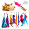 9Pack Feather Replacement Cat Toy Set Feather Cat Toy Refills For Interactive Wand Fishing Rod Toy 0
