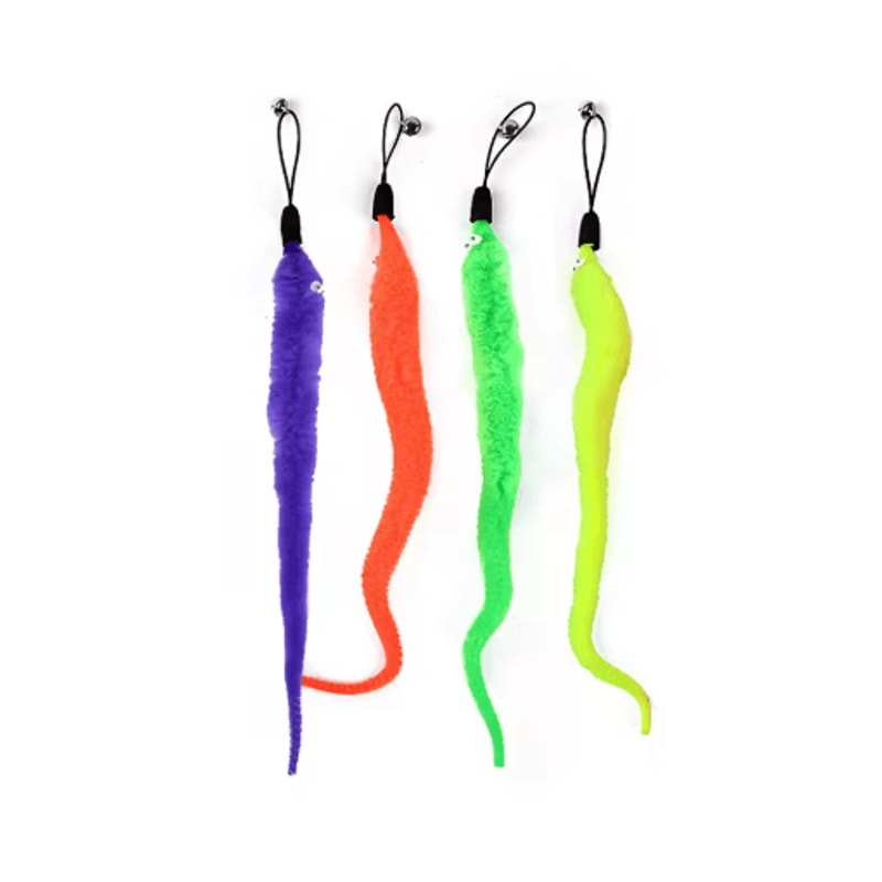 Retractable Feather Cat Teaser Wand Cat Teaser Wand With Colorful Feathers Bells Extendable Fishin 4