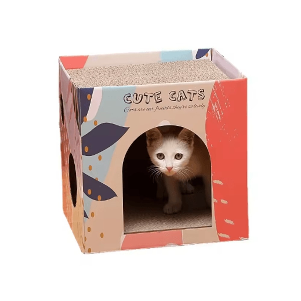 DoubleLayer Cat Scratching House Cat Scratching Pad Cozy Cat Condo For Indoor Cats 2