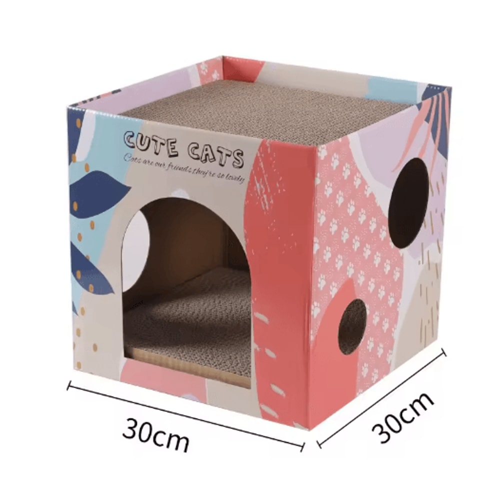 DoubleLayer Cat Scratching House Cat Scratching Pad Cozy Cat Condo For Indoor Cats 4