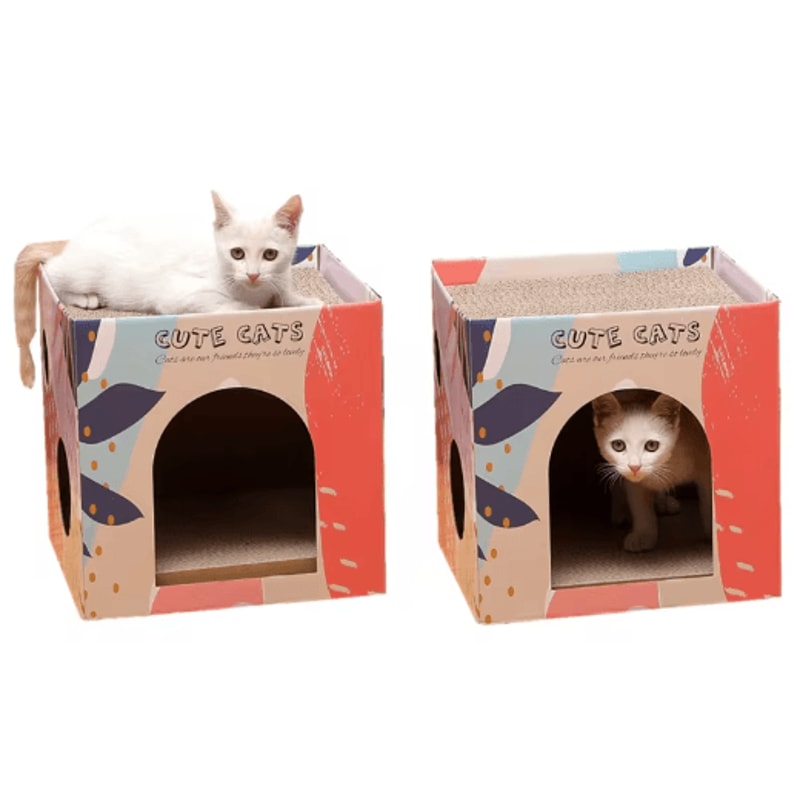 DoubleLayer Cat Scratching House Cat Scratching Pad Cozy Cat Condo For Indoor Cats 5