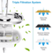 Square Cat Water Fountain Filter Replacement Cat Water Fountain Filters For Fresh Clean Pet Drinkin 5