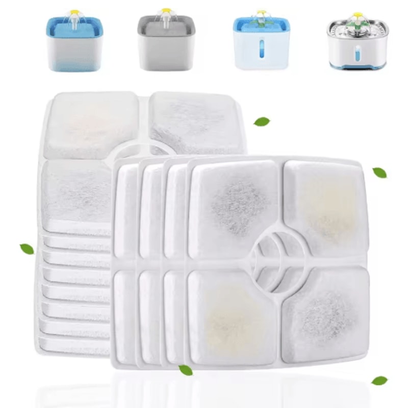 Square Cat Water Fountain Filter Replacement Cat Water Fountain Filters For Fresh Clean Pet Drinkin 0