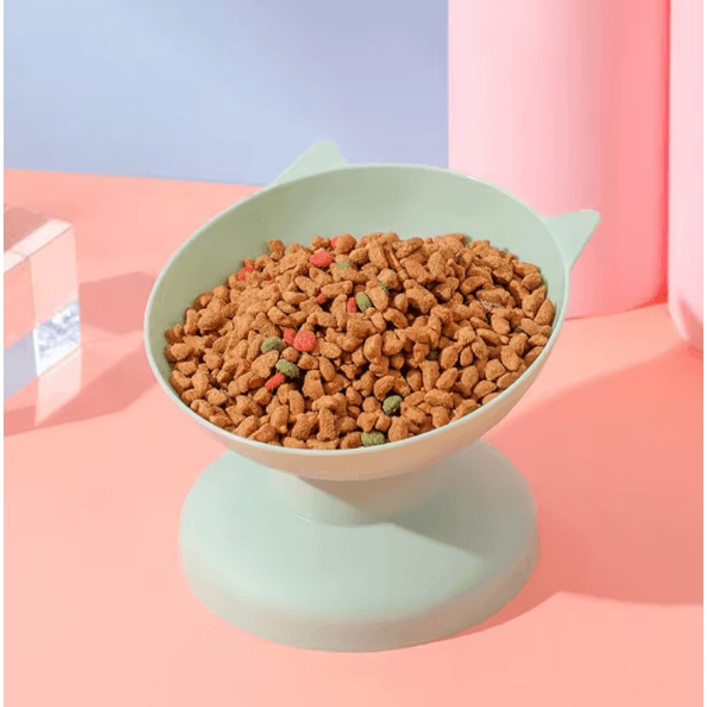 Elevated 45 Pet Feeding Bowl Raised Cat Bowl With Neck Protection AntiTip Design 2