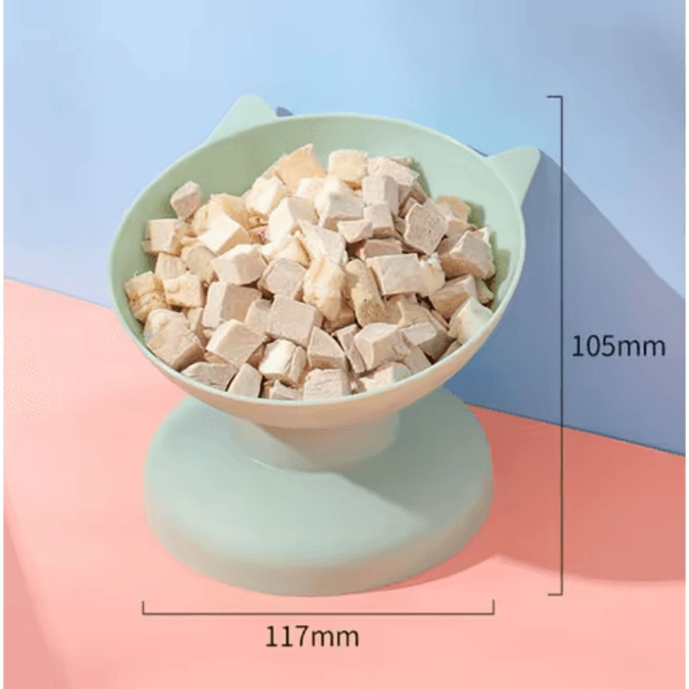 Elevated 45 Pet Feeding Bowl Raised Cat Bowl With Neck Protection AntiTip Design 6