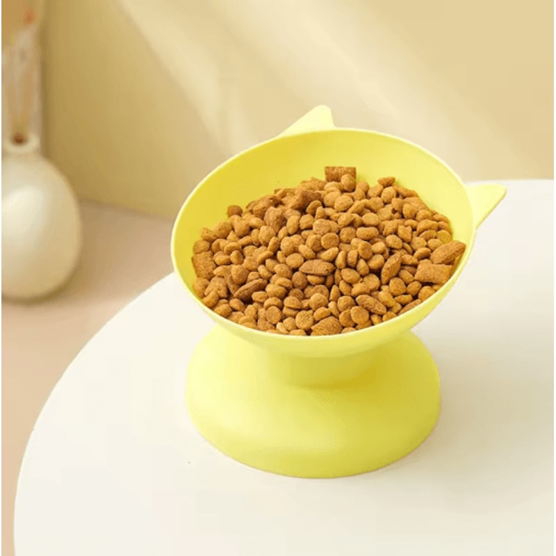 Elevated 45 Pet Feeding Bowl Raised Cat Bowl With Neck Protection AntiTip Design 7