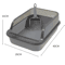 SemiEnclosed Cat Litter Box Cat Litter Box With High Sides Splashproof Design For Cleaner Homes 2