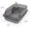 SemiEnclosed Cat Litter Box Cat Litter Box With High Sides Splashproof Design For Cleaner Homes 2