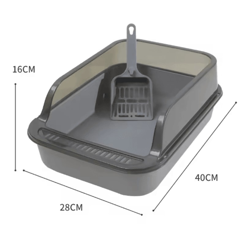 SemiEnclosed Cat Litter Box Cat Litter Box With High Sides Splashproof Design For Cleaner Homes 3
