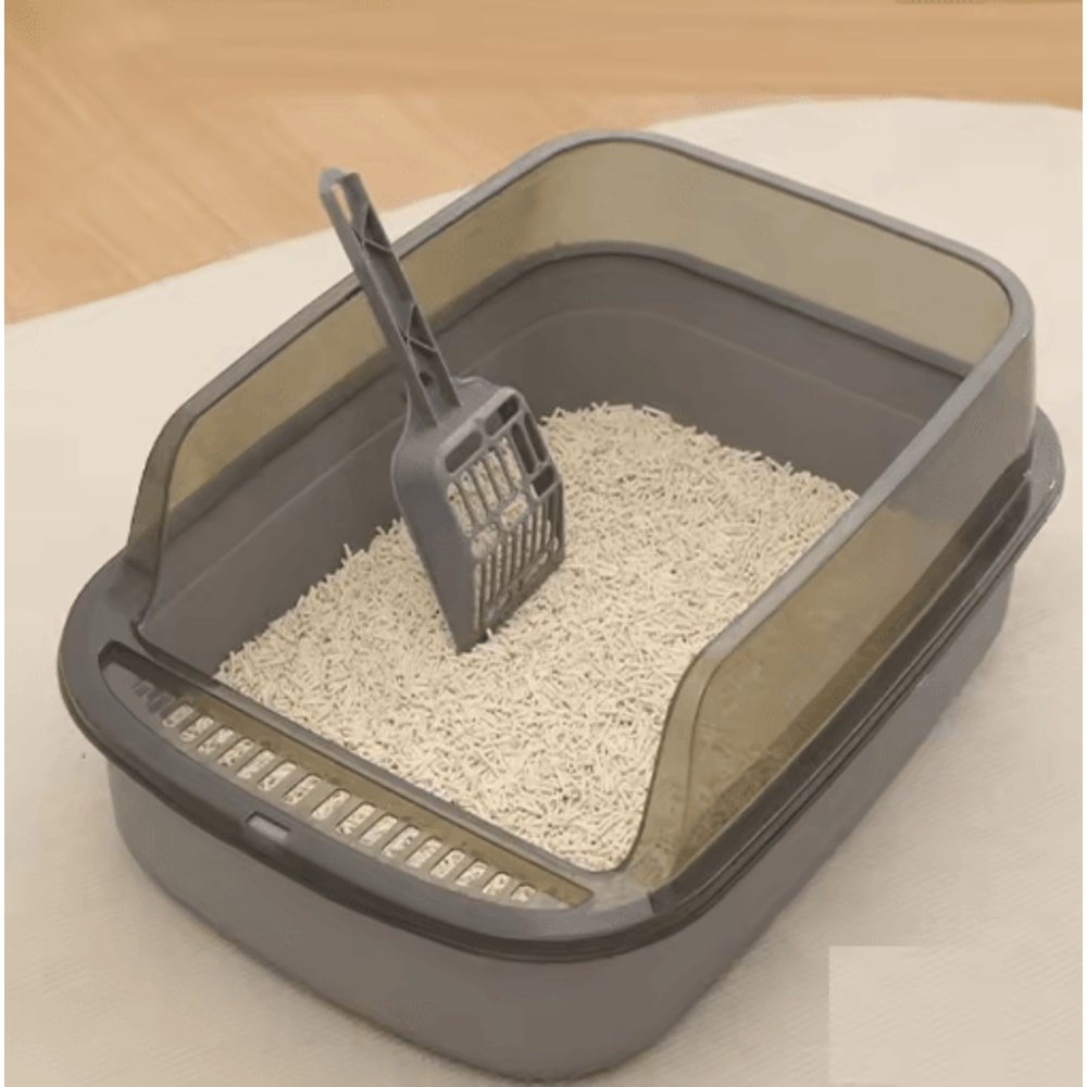 SemiEnclosed Cat Litter Box Cat Litter Box With High Sides Splashproof Design For Cleaner Homes 5