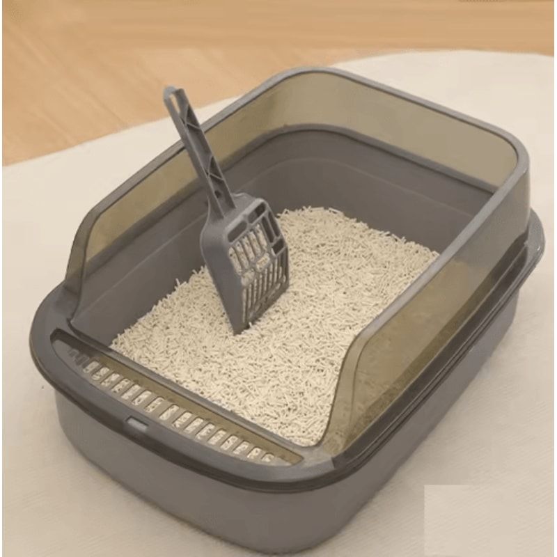 SemiEnclosed Cat Litter Box Cat Litter Box With High Sides Splashproof Design For Cleaner Homes 5