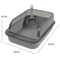 SemiEnclosed Cat Litter Box Cat Litter Box With High Sides Splashproof Design For Cleaner Homes 7