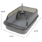 SemiEnclosed Cat Litter Box Cat Litter Box With High Sides Splashproof Design For Cleaner Homes 7