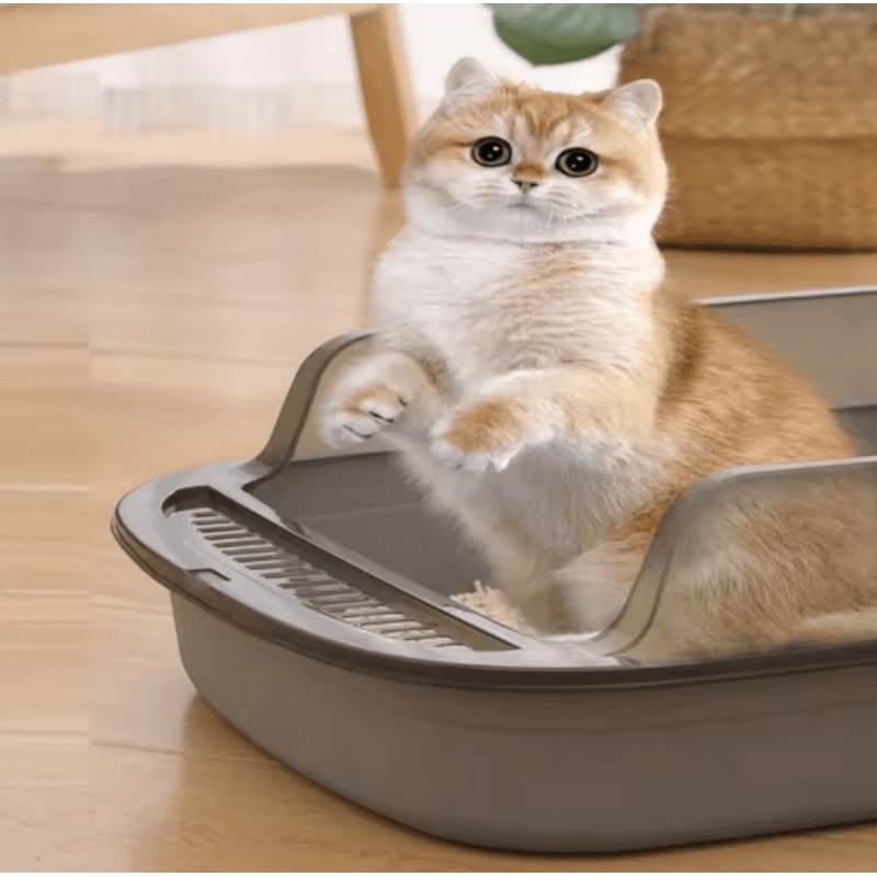 SemiEnclosed Cat Litter Box Cat Litter Box With High Sides Splashproof Design For Cleaner Homes 11