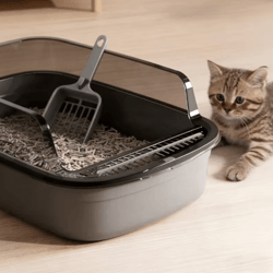 semi-enclosed cat litter box cat litter box with high sides & splashproof design for cleaner homes