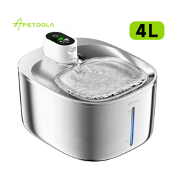 apetdola 4l wireless pet water fountain – automatic cat water fountain with smart sensor & cordless design