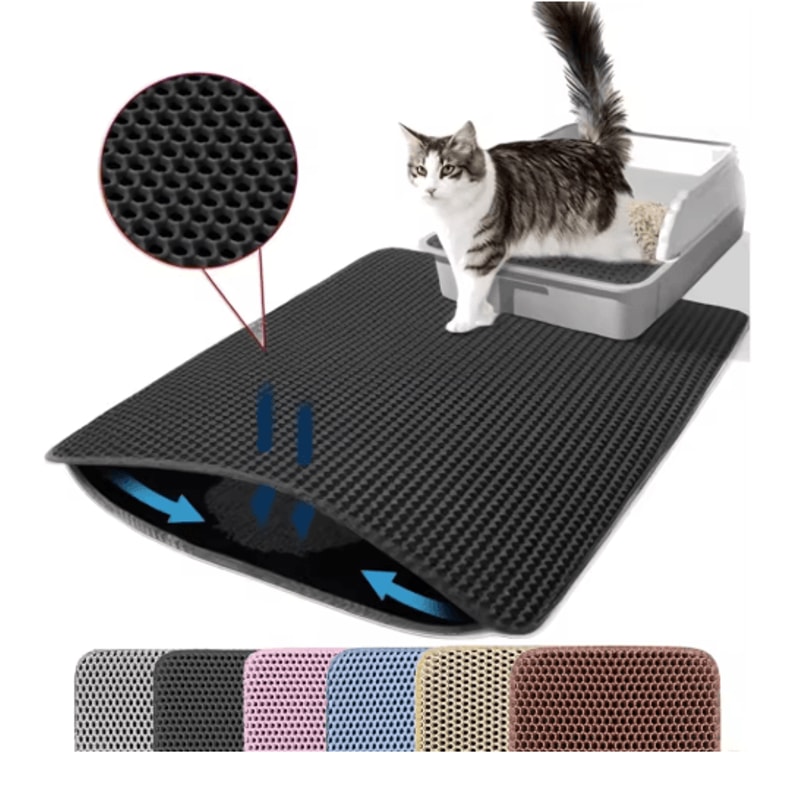 Litter Mat Cat Litter Mat With DoubleLayer Waterproof Design For Cleaner Floors 3