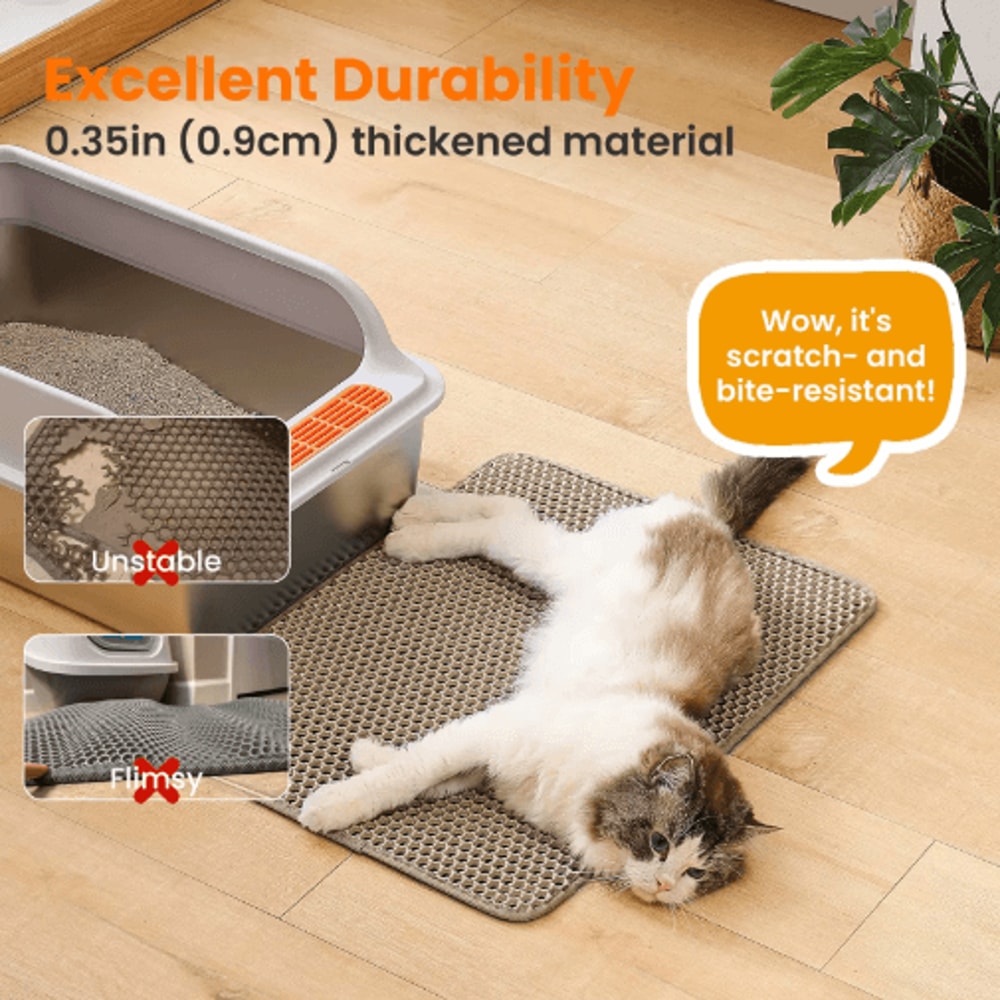 Litter Mat Cat Litter Mat With DoubleLayer Waterproof Design For Cleaner Floors 7