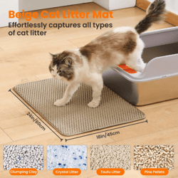 litter mat cat litter mat with double-layer waterproof design for cleaner floors