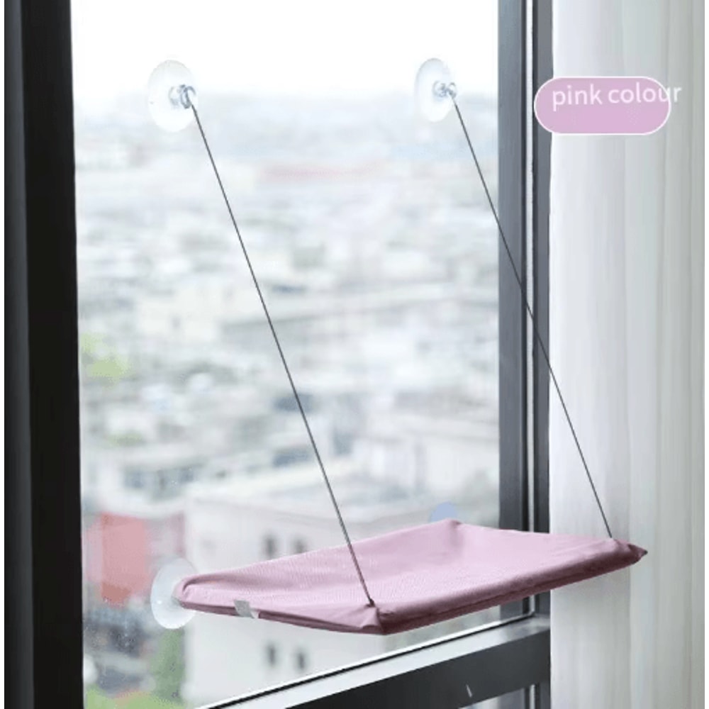 Window Mounted Cat Hammock Bed Cat Window Hammock With Strong Suction Cups For Lounging Climbing 0