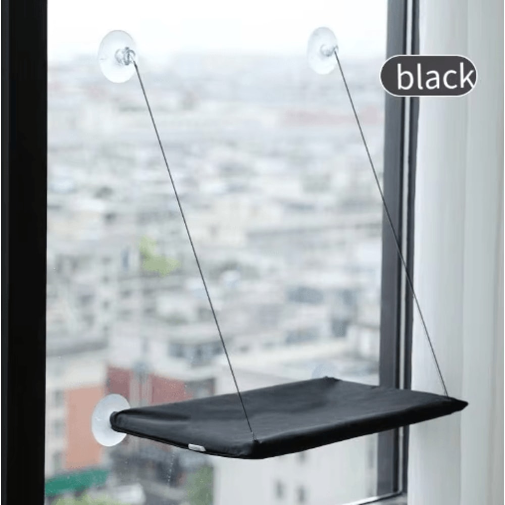 Window Mounted Cat Hammock Bed Cat Window Hammock With Strong Suction Cups For Lounging Climbing 2