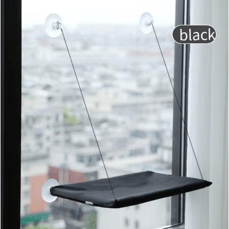 Window Mounted Cat Hammock Bed Cat Window Hammock With Strong Suction Cups For Lounging Climbing 2