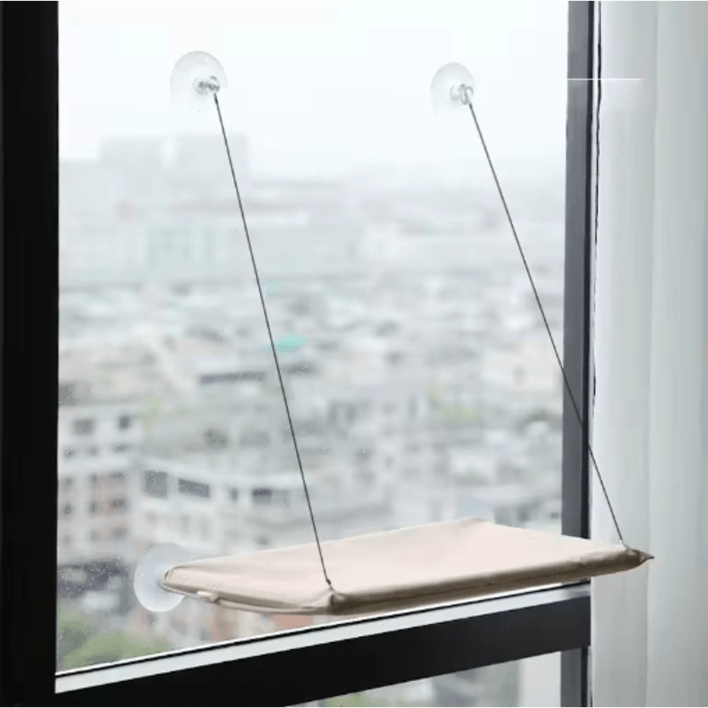 Window Mounted Cat Hammock Bed Cat Window Hammock With Strong Suction Cups For Lounging Climbing 4