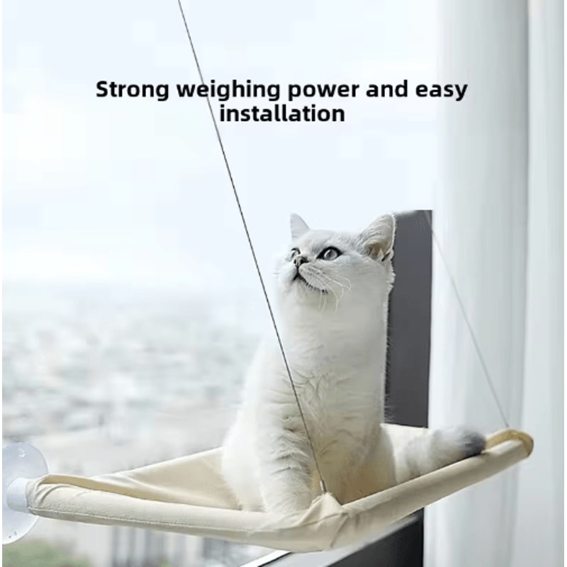 Window Mounted Cat Hammock Bed Cat Window Hammock With Strong Suction Cups For Lounging Climbing 10