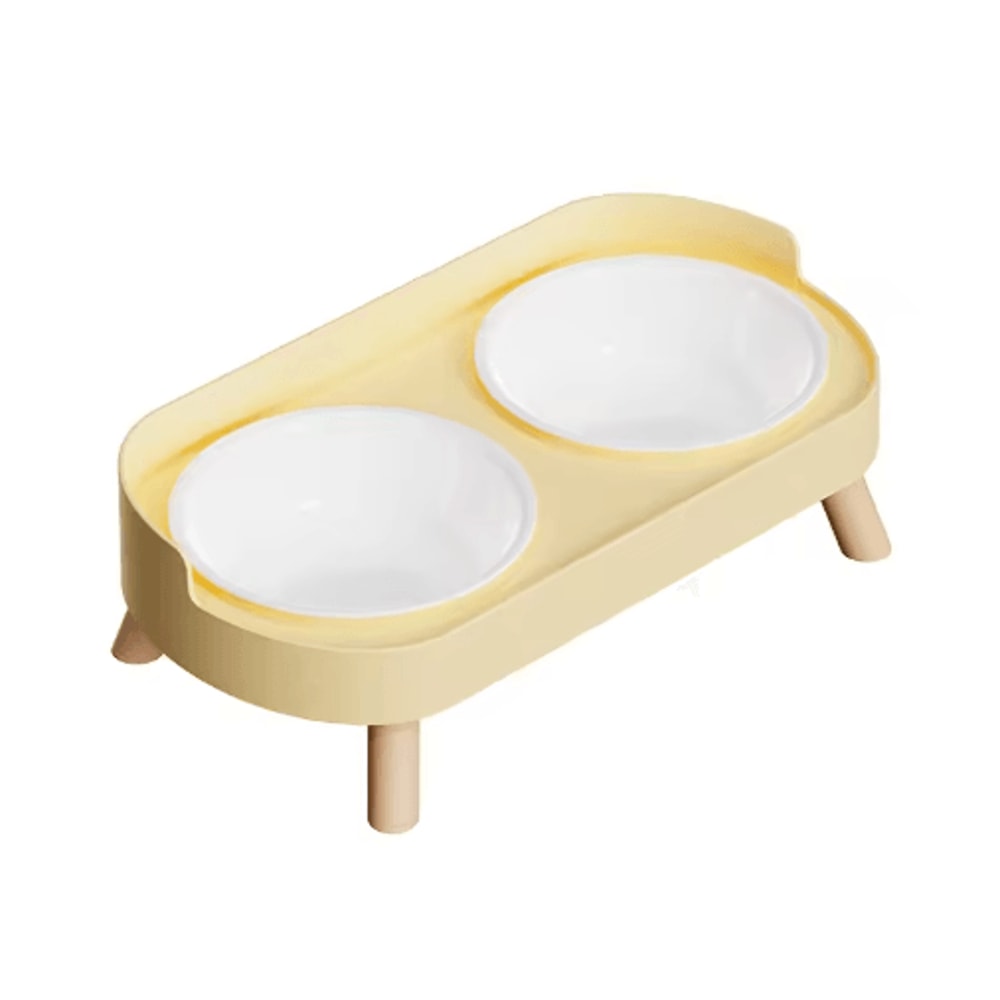 Elevated Double Pet Bowl Stand Double Pet Bowl With Neck Support AntiSpill Design For Cats Dogs 2