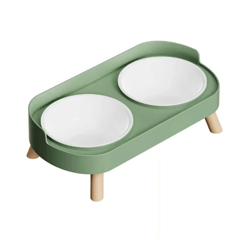 Elevated Double Pet Bowl Stand Double Pet Bowl With Neck Support AntiSpill Design For Cats Dogs 3