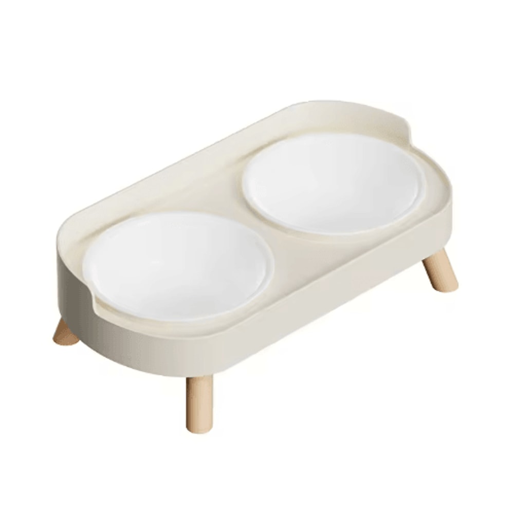 Elevated Double Pet Bowl Stand Double Pet Bowl With Neck Support AntiSpill Design For Cats Dogs 4