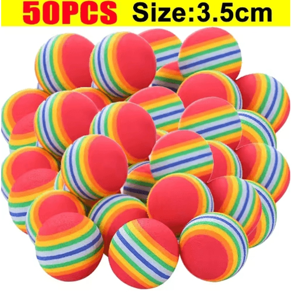 Rainbow EVA Pet Toy Balls Set Cat Toy Balls For Interactive Play Training Exercise 1