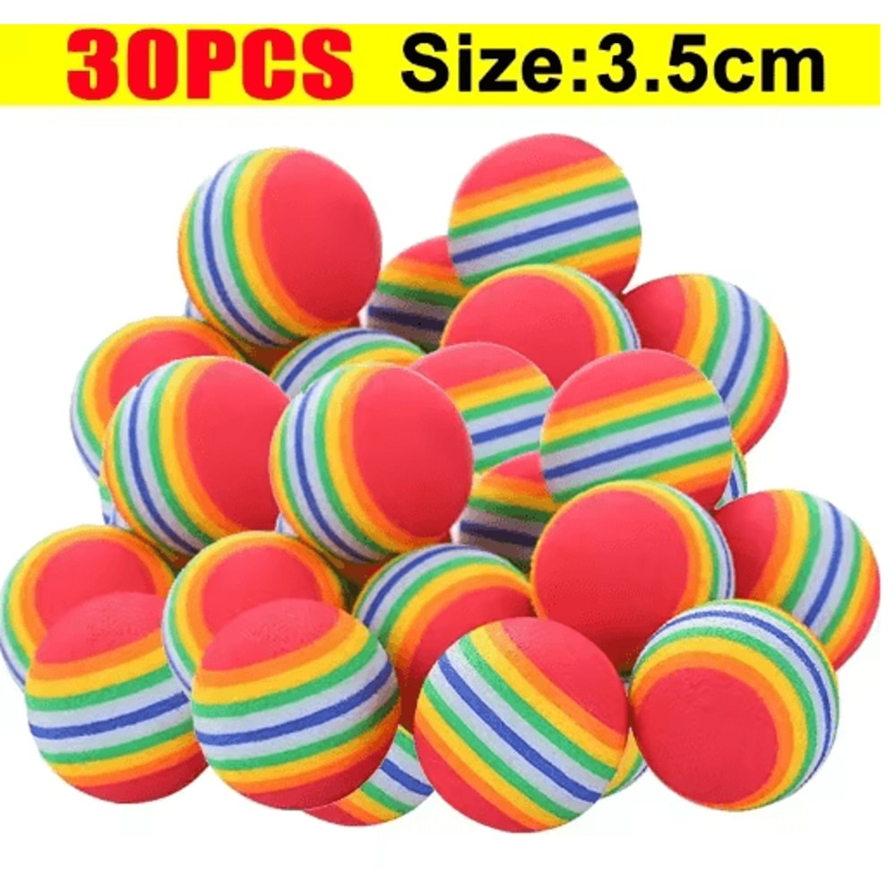 Rainbow EVA Pet Toy Balls Set Cat Toy Balls For Interactive Play Training Exercise 2