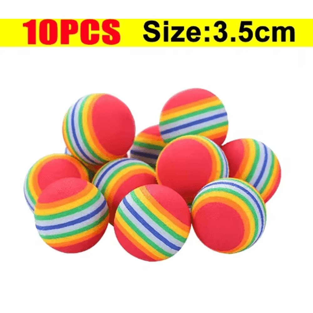 Rainbow EVA Pet Toy Balls Set Cat Toy Balls For Interactive Play Training Exercise 3