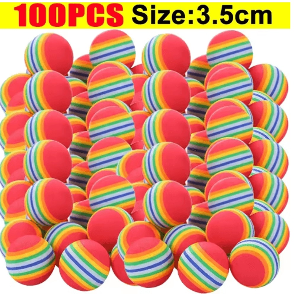 Rainbow EVA Pet Toy Balls Set Cat Toy Balls For Interactive Play Training Exercise 4