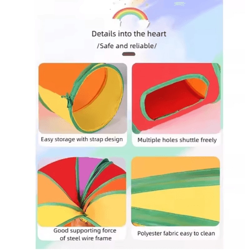 Collapsible Cat Play Tunnel Cat Tunnel Toy For HideandSeek Exercise Interactive Play 3