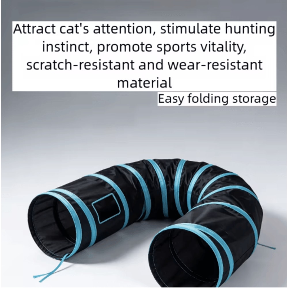 Collapsible Cat Play Tunnel Cat Tunnel Toy For HideandSeek Exercise Interactive Play 5