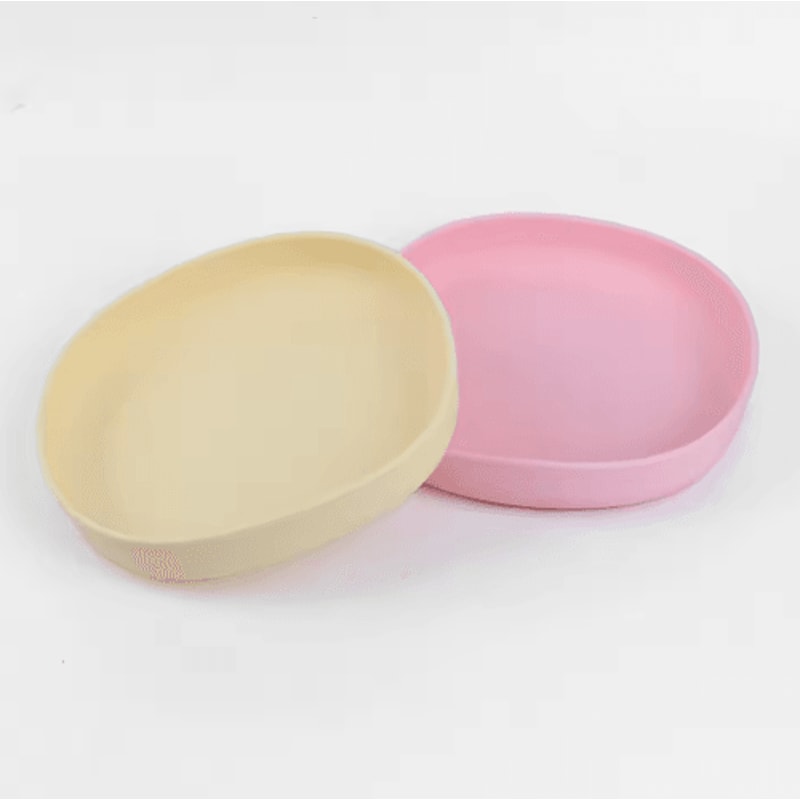 2Pack WhiskerFriendly Silicone Cat Plates Cat Feeding Bowls For Comfortable MessFree Mealtimes 2
