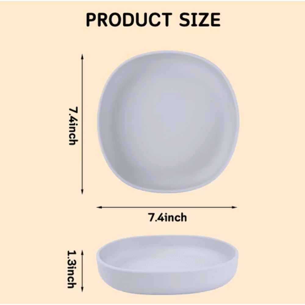 2Pack WhiskerFriendly Silicone Cat Plates Cat Feeding Bowls For Comfortable MessFree Mealtimes 7