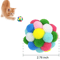 Colorful Cat Pom Pom Ball Set Cat Toy Balls With Bells Sparkly Tinsel For Interactive Play 3