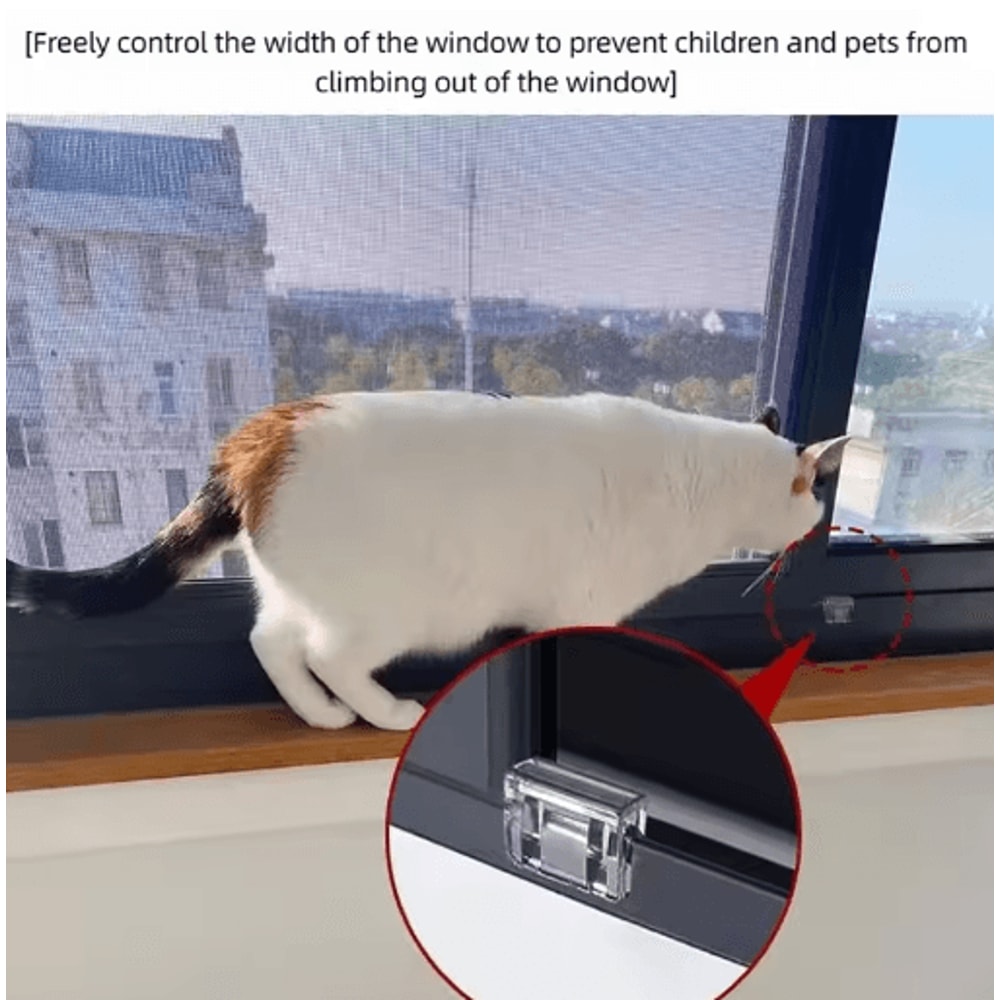 Cat Window Safety Lock Cat Window Guard For AntiFall Protection Controlled Window Opening 8