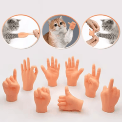 stretchable finger cat teaser toy interactive cat toy with high-elasticity tpr design