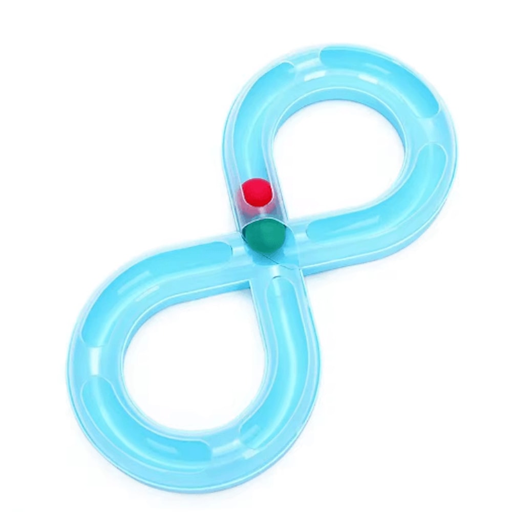 Interactive Track Ball Cat Toy Cat Track Ball Toy With Spinner Disk For SelfPlay Entertainment 2