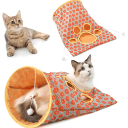 foldable crinkle cat tunnel toy cat tunnel toy with noisy paper & interactive rolling play